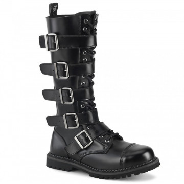 Demonia RIOT-18BK Blk Leather