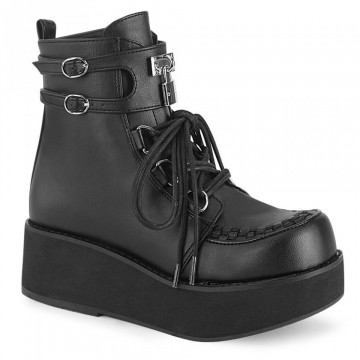 Demonia SPRITE-70 Blk Vegan Leather