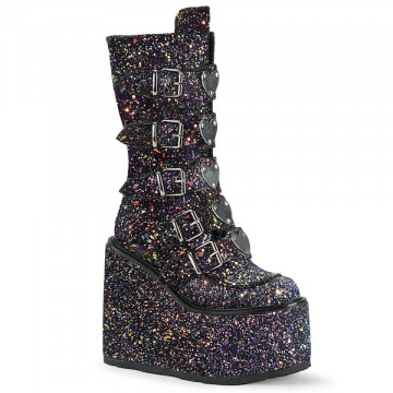 Demonia SWING-230G Blk Multi Glitter