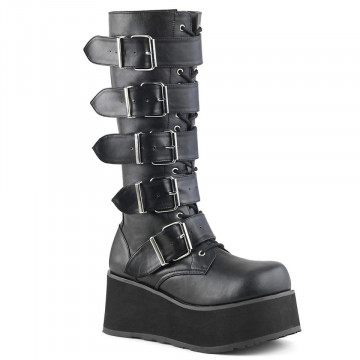 Demonia TRASHVILLE-518 Blk Vegan Leather