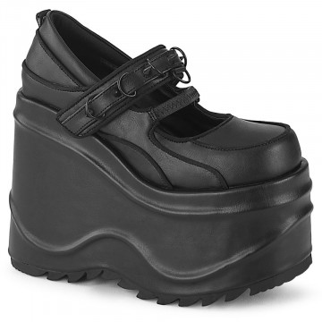 Demonia WAVE-48 Blk Vegan Leather
