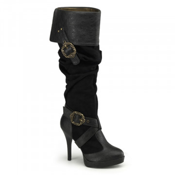 Funtasma CARRIBEAN-216 Blk Distressed Pu-Microfiber