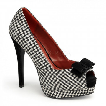 Pin Up Couture BELLA-11 Houndstooth Fabric-Blk
