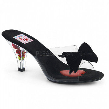 Pin Up Couture BELLE-301BOW Clr-Blk/Clr