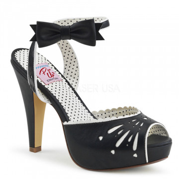 Pin Up Couture BETTIE-01 Blk Faux Leather
