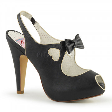Pin Up Couture BETTIE-03 Blk Faux Leather