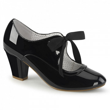 Pin Up Couture WIGGLE-32 Blk Pat