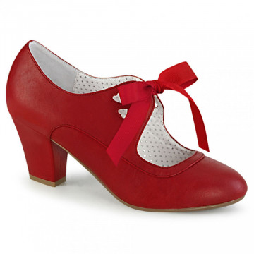 Pin Up Couture WIGGLE-32 Red Faux Leather