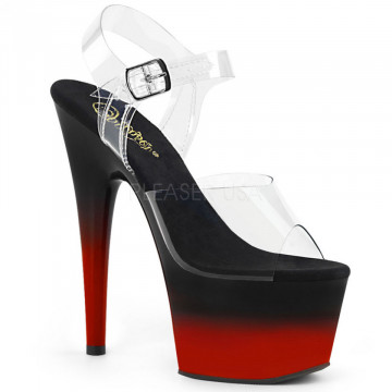 Pleaser ADORE-708BR-H Clr/Blk-Red
