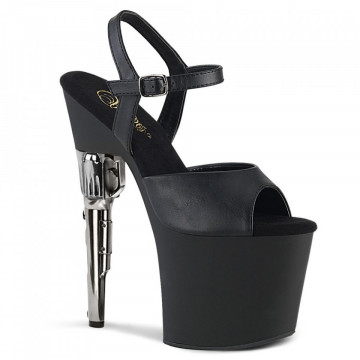 Pleaser BONDGIRL-709 Blk Faux Leather/Blk Matte