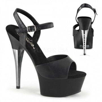 Pleaser CAPTIVA-609 Blk Faux Leather/Blk Matte