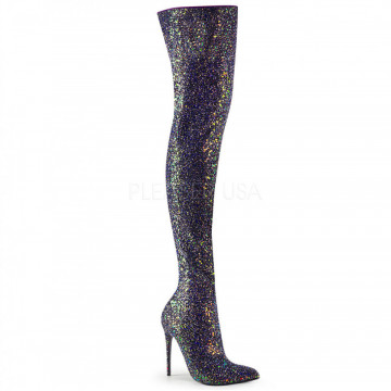 Pleaser COURTLY-3015 Blk Multi Glitter