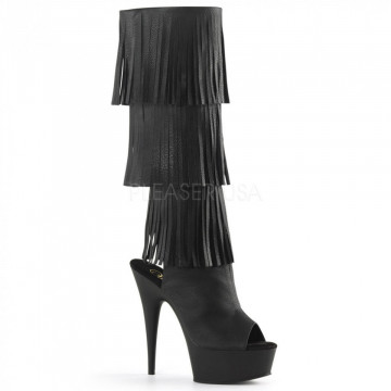 Pleaser DELIGHT-2019-3 Blk Faux Leather/Blk Matte