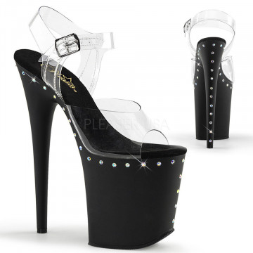 Pleaser FLAMINGO-808ABLS Clr/Blk Matte nr 40 spedizione subito