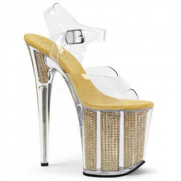 Pleaser FLAMINGO-808SRS Clr/Gold SRS