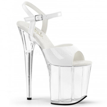 Pleaser FLAMINGO-809 Wht Pat/Clr