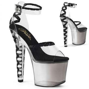 Pleaser LOVESICK-712T Clr-Blk/Faded Blk