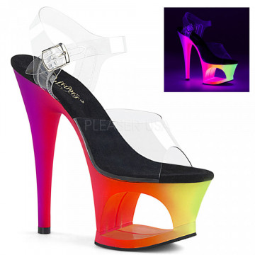 Pleaser MOON-708UV Clr/Neon Multi