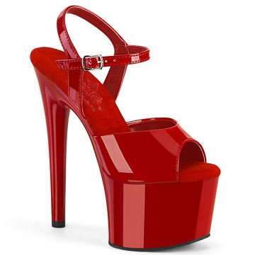Pleaser PASSION-709 Red Pat/Red