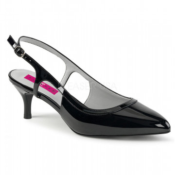 Pleaser Pink Label KITTEN-02 Blk Pat