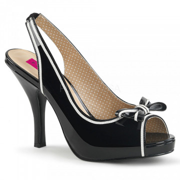 Pleaser Pink Label PINUP-10 Blk-Wht Pat
