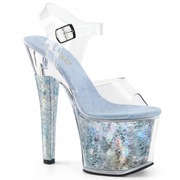 Pleaser RADIANT-708THG Clr/Baby Blue Hologram