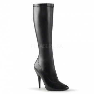 Pleaser SEDUCE-2000 Blk Str Faux Leather