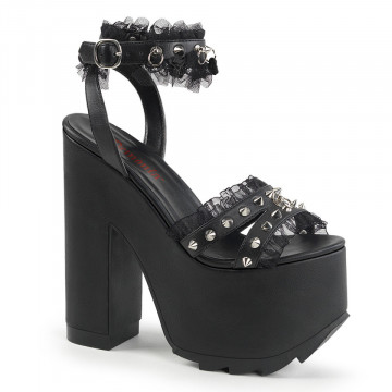 Demonia CRAMPS-08 Blk Vegan Leather-Lace