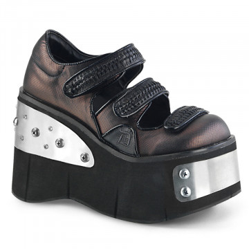 Demonia KERA-13 Blk-Pewter Vegan Leather