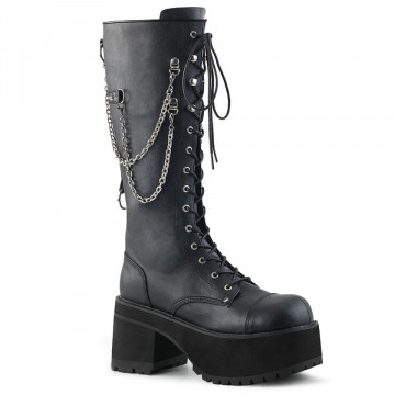 Demonia RANGER-303 Blk Faux Leather