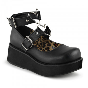 Demonia SPRITE-02 Blk Vegan Leather