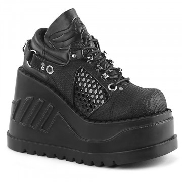 Demonia STOMP-09 Blk Vegan Leather
