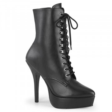 Devious INDULGE-1020 Blk Faux Leather