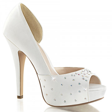 Fabulicious LOLITA-09 Ivory Silk Satin