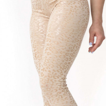 LEGGINGS STICKY SUPERHERO V-STRING LEOPARD NUDE Spedizione h24