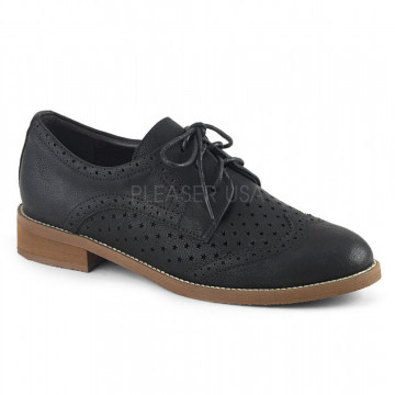 Pin Up Couture HEPBURN-26 Black Faux Leather
