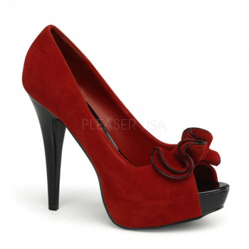 Pin Up Couture LOLITA-10 Red Suede Pu