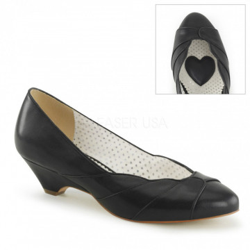 Pin Up Couture LULU-05 Black Faux Leather