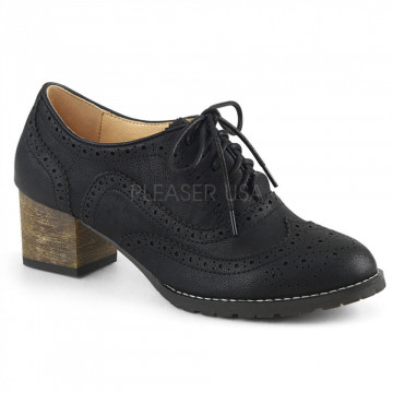 Pin Up Couture RUSSELL-34 Black Faux Leather