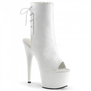 Pleaser ADORE-1018 Wht Faux Leather/Wht