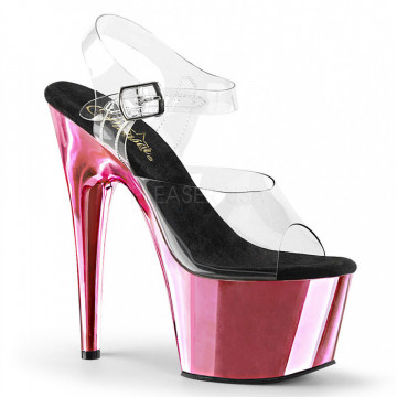 Pleaser ADORE-708 Clr/B. Pink Chrome
