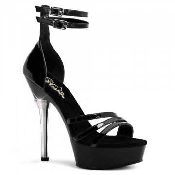 Pleaser ALLURE-670 Blk Pat/Blk