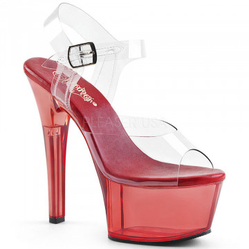 Pleaser ASPIRE-608T Clr/Red Tinted