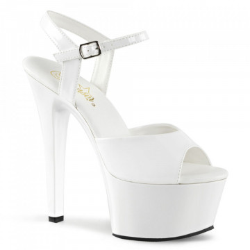 Pleaser ASPIRE-609 Wht Pat/Wht