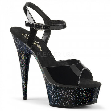 Pleaser DELIGHT-609MG Blk Pat/Blk