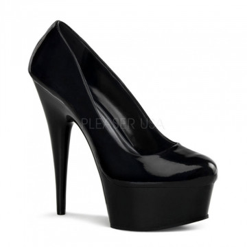 Pleaser DELIGHT-685 Blk Pat/Blk