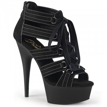 Pleaser DELIGHT-693 Blk Microfiber/Blk Matte