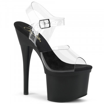 Pleaser ESTEEM-708 Clr/Blk Matte