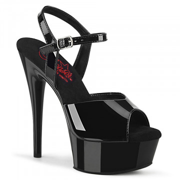 Pleaser EXCITE-609 Blk Pat/Blk