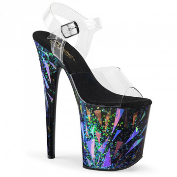 Pleaser FLAMINGO-808SPLA-1 Clr/Blk-Purple-Green Ho